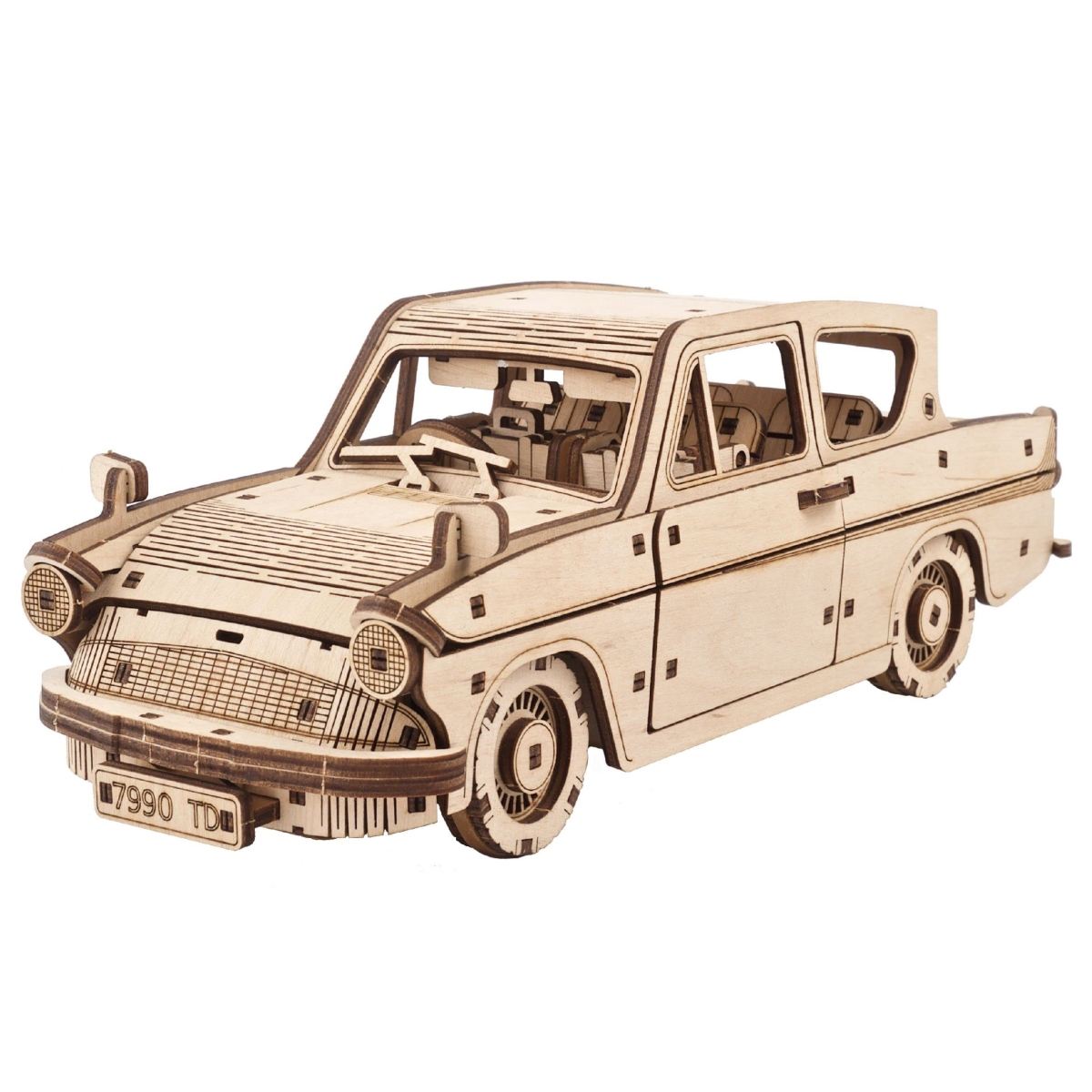 NT86488 UGEARS Wooden 3D Puzzle - Flying Ford Anglia Harry Potter Model Kit with Spring Drive - 244 Piece