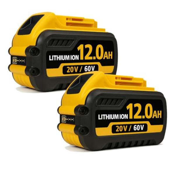 NT86794 12000 mAh Replacement Battery for Dewalt 20V-60V Max - Pack of 2