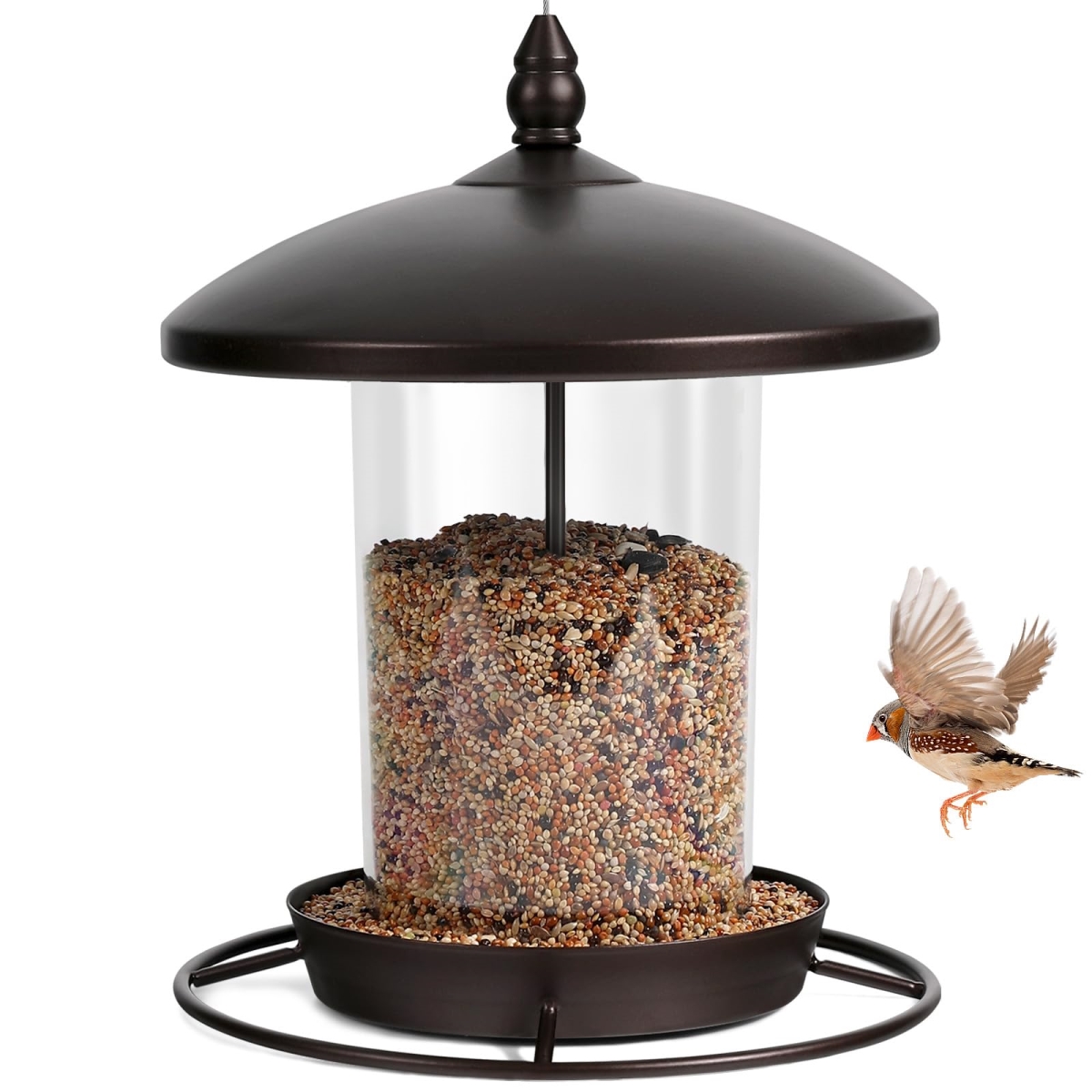 NT86813 Metal Roof Bird Feeder