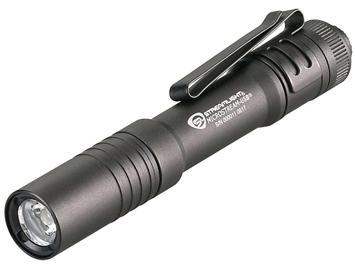 NT86818 Streamlight 66601 MicroStream 250-Lumens EDC Ultra-Compact Flashlights with USB Rechargeable Battery, Black