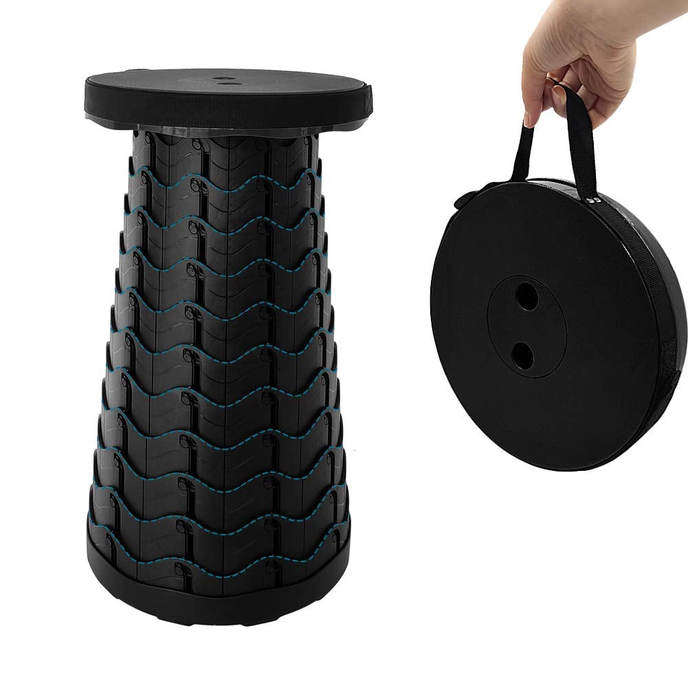 NT86844 Coideal Retractable Folding Stool, Portable Lightweight Collapsible Telescoping Chair with Adjustable Height