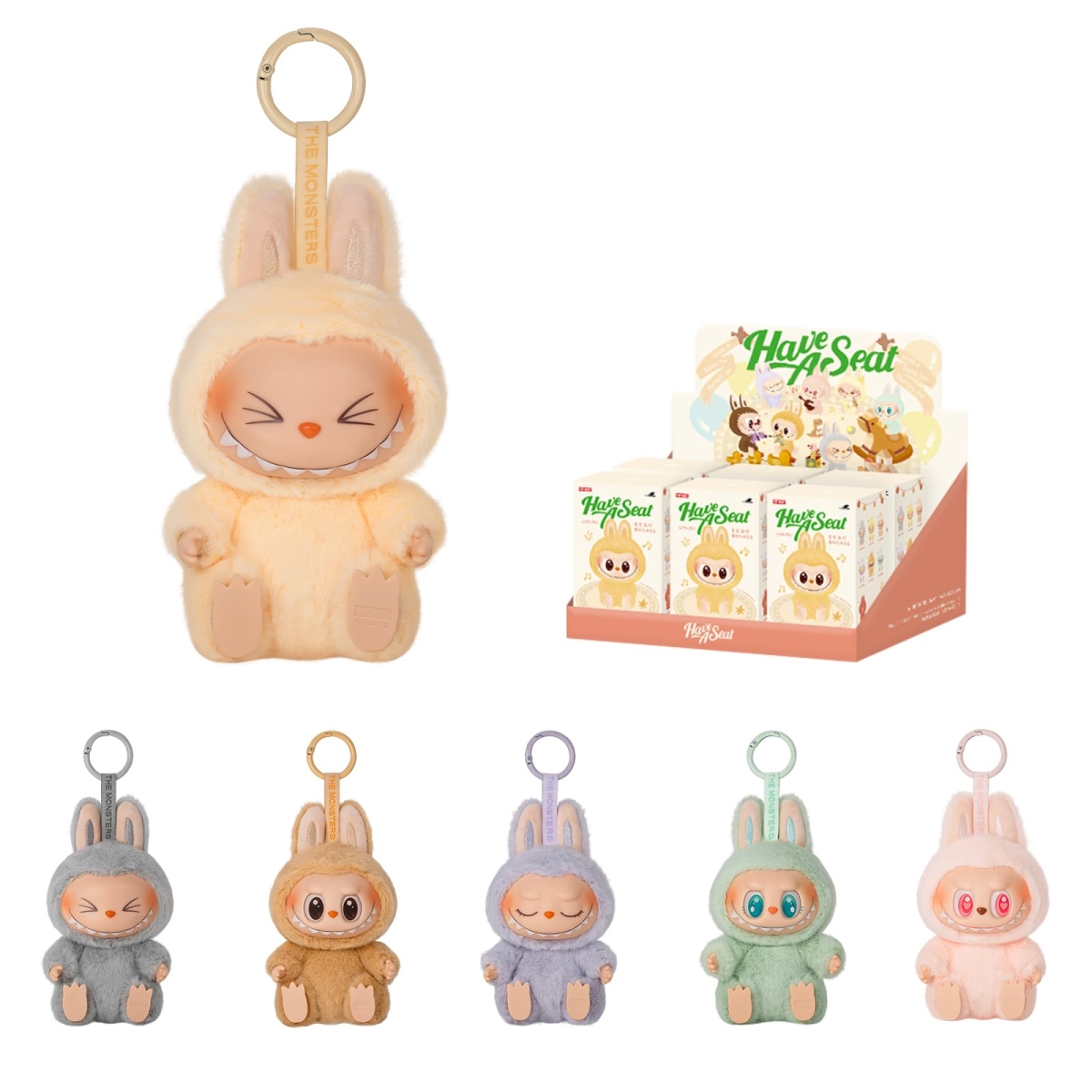 NT86989 POP MART The Monsters - Have a Seat Vinyl Plush Blind Box, Random Design Collectible Figure - 6 Piece