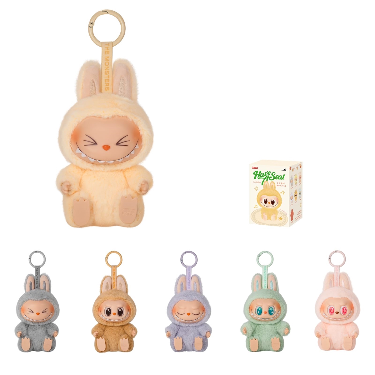 NT86990 POP MART The Monsters - Have a Seat Vinyl Plush Blind Box, Random Design Action Figure Collectible Toys