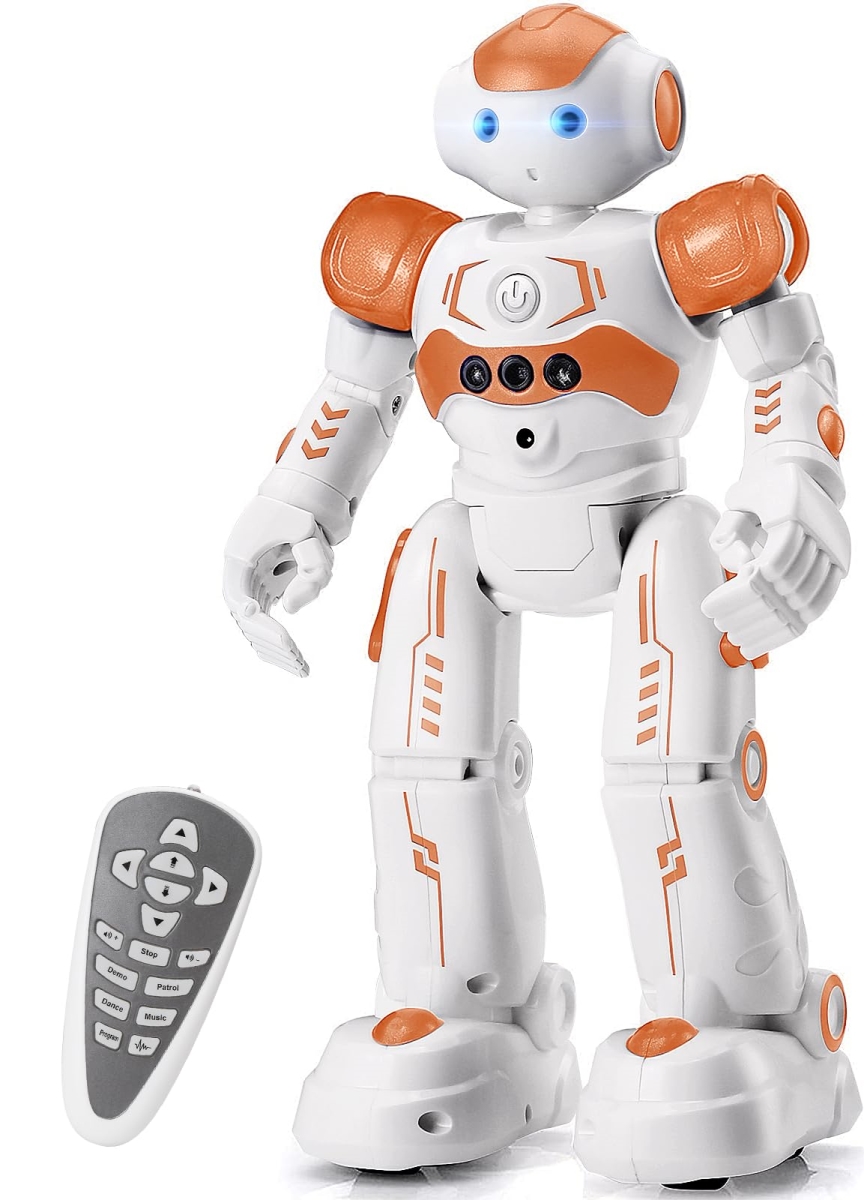 NT87190 KingsDragon Remote Control Robot Toys for Kids, Gesture & Sensing Programmable Remote Control Smart Robot, Orange