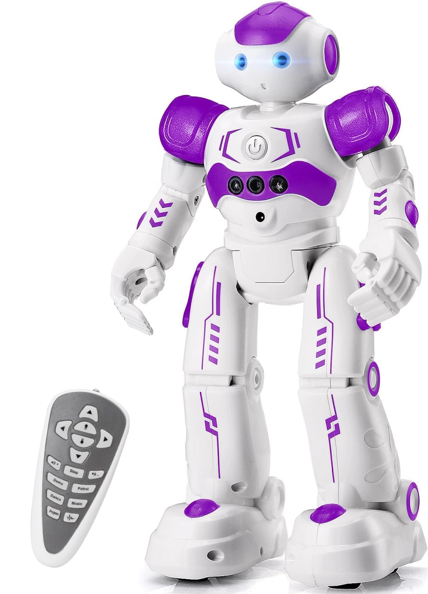 NT87191 KingsDragon Remote Control Robot Toys for Kids, Gesture & Sensing Programmable Remote Control Smart Robot, Purple