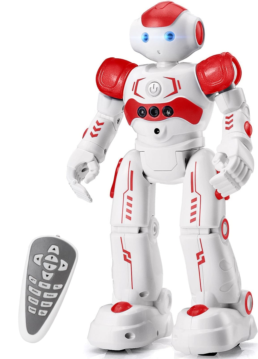 NT87192 KingsDragon Remote Control Robot Toys for Kids, Gesture & Sensing Programmable Remote Control Smart Robot, Red