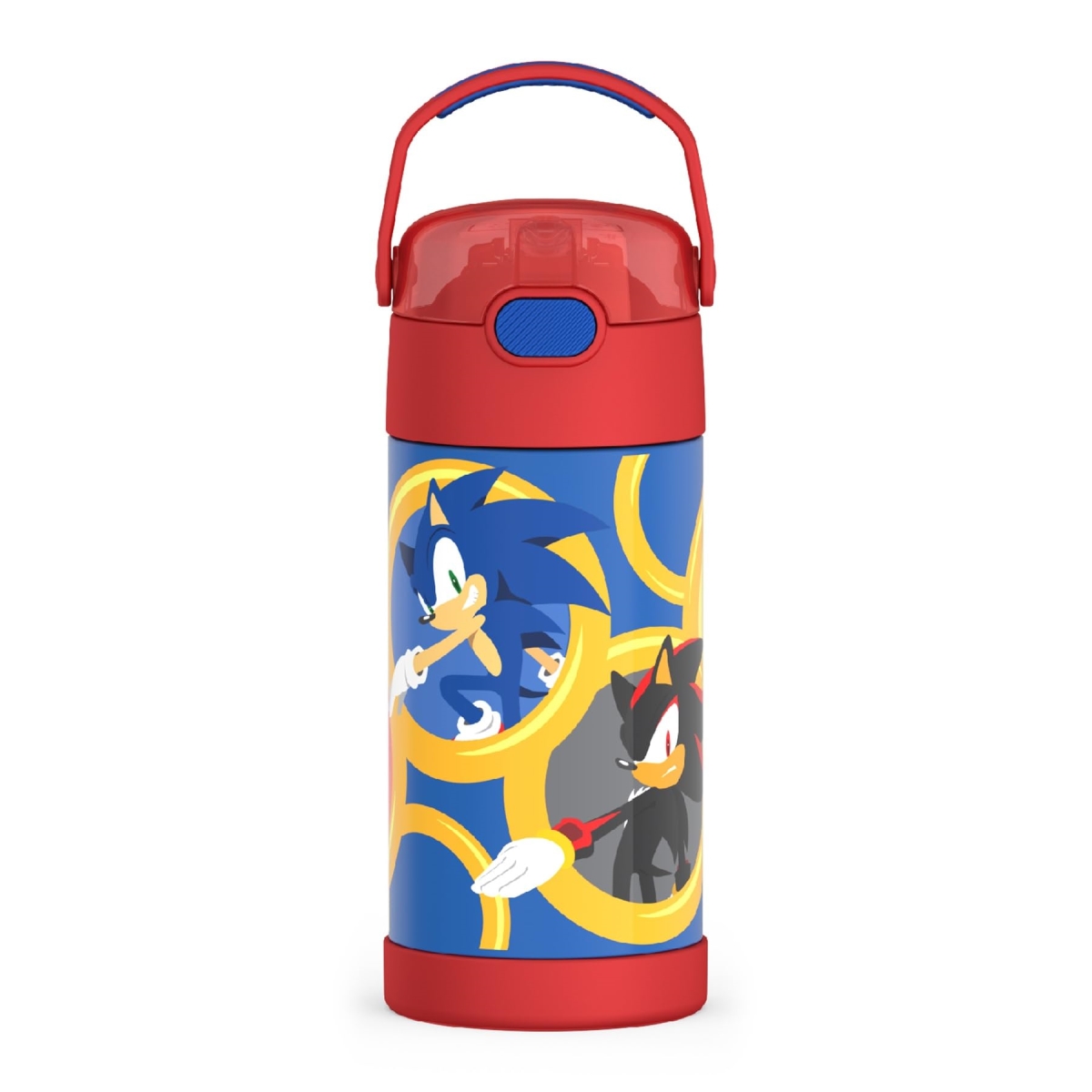 NT87383 12 oz FUNTAINER Kids Stainless Steel Vacuum Insulated Water Bottle with Straw, Sonic the Hedgehog
