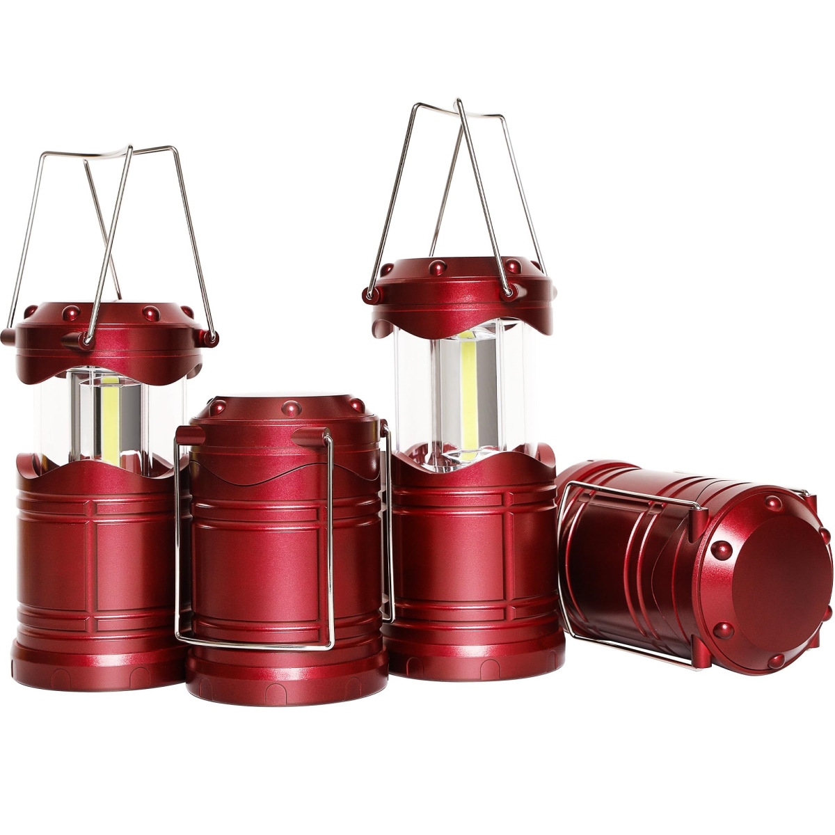 NT87744 Lichamp LED Camping Lantern Battery Powered Flashlights for Home, Outdoor, Emergency Use - Pack of 4