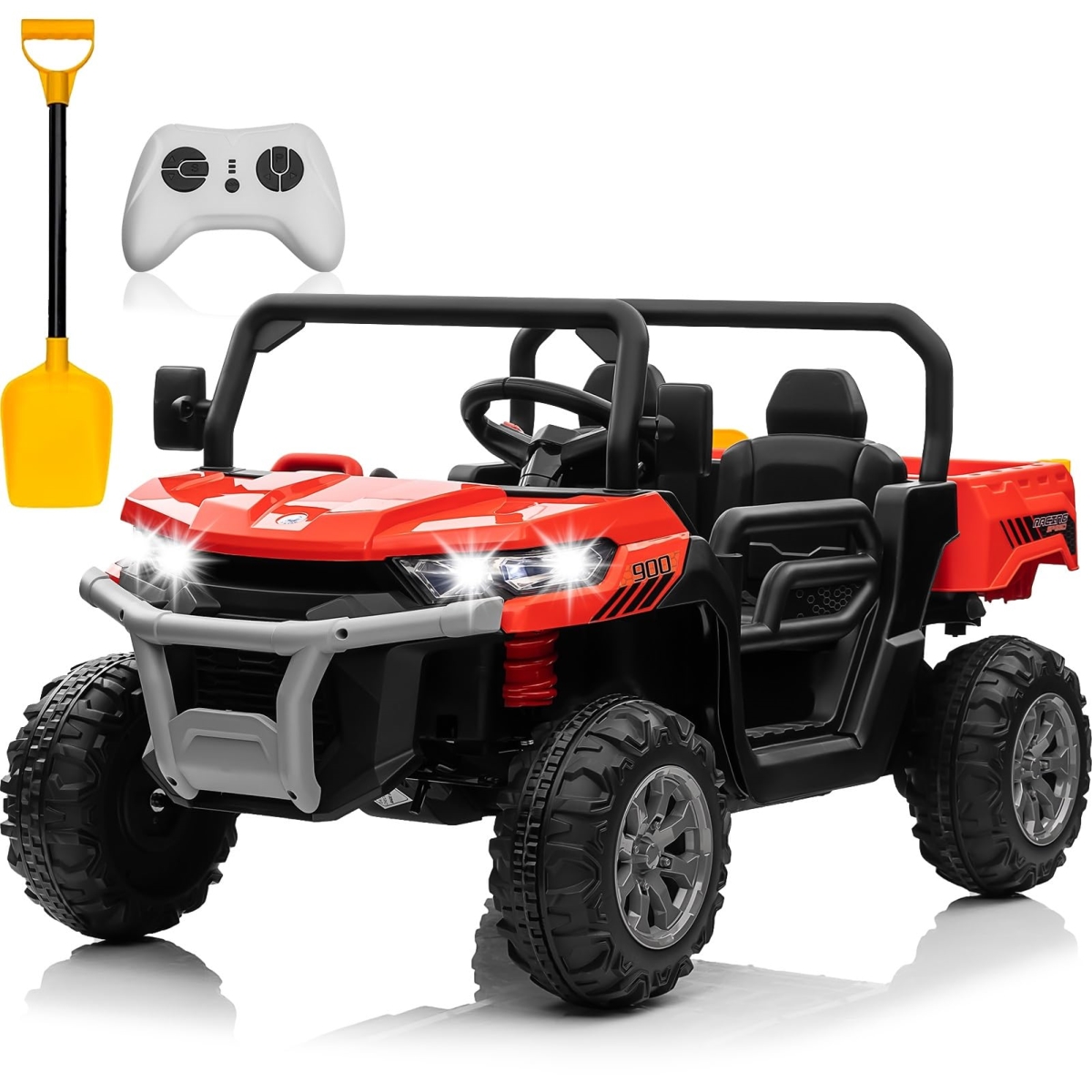 NT88152 24V 4WD Ride On Car, 2 Seater Dump Truck, 24V Battery Powered, Red