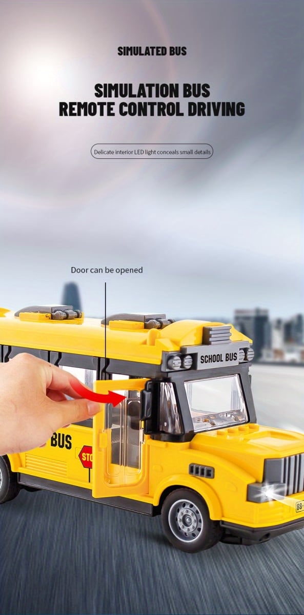 Picture of Netjett NT32388 RC Retro School Bus Toy