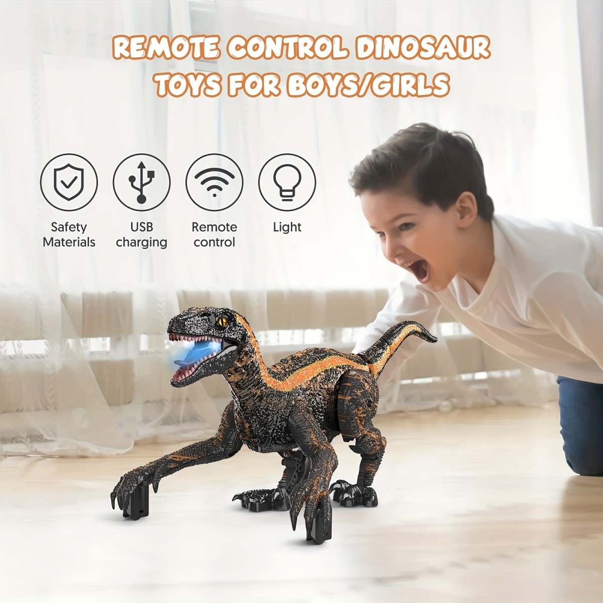 NT32493 Remote Control Dinosaur Toys for 3-5 Years Kids
