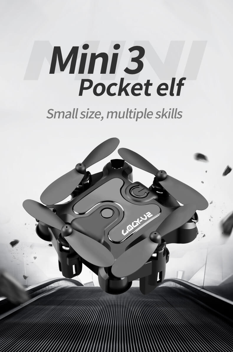 NT31169 4DRC V2 Mini Drone with 720p Camera Remote Control Toys