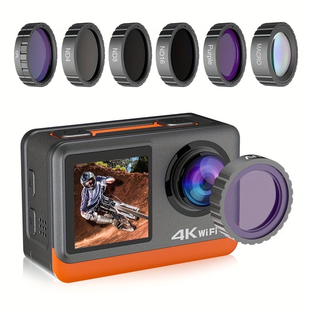 NT31173 4K 30FPS Wifi Action Camera, 6 Piece