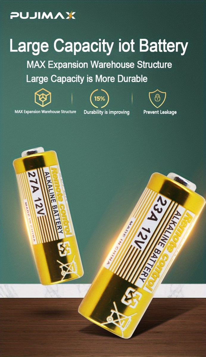 NT31223 12V Alkaline Battery for Remote Control Doorbell, 5 Piece