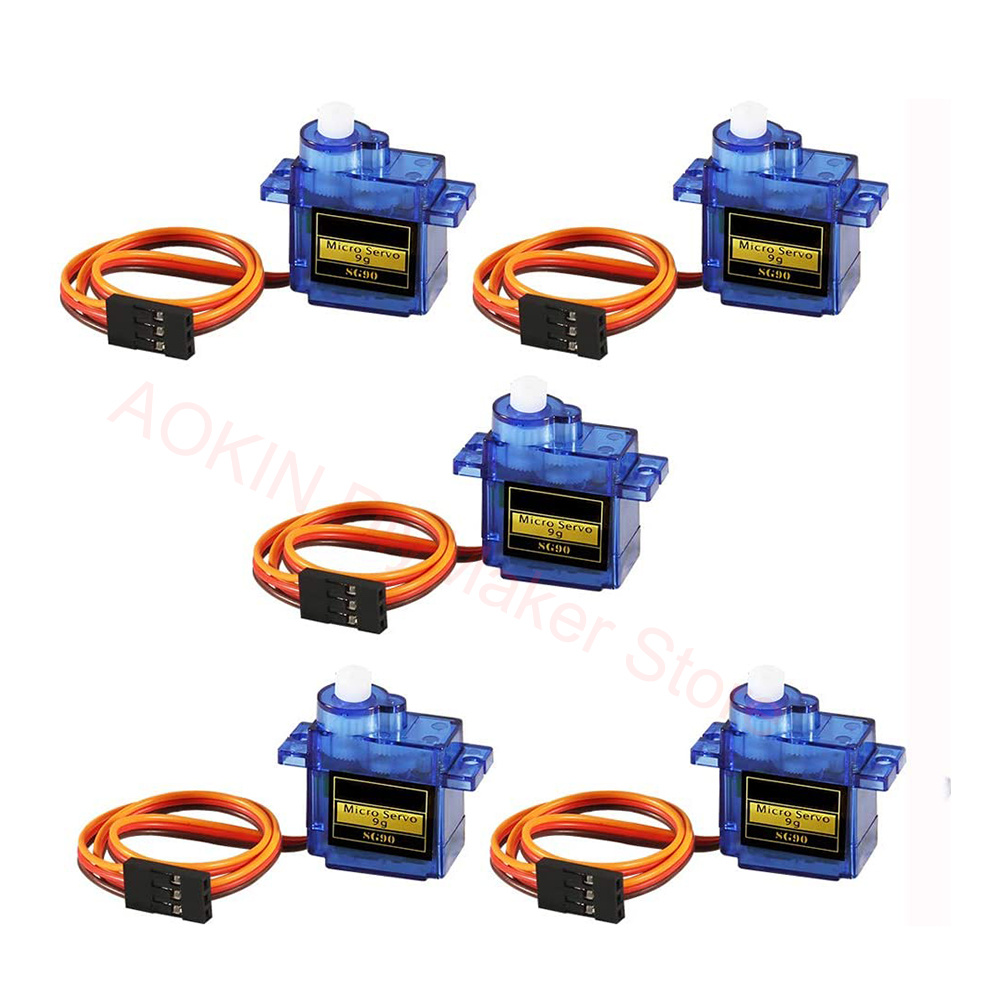 NT31231 SG90-MG90S Micro 9G Servo Motor for RC Robot, 5 Piece