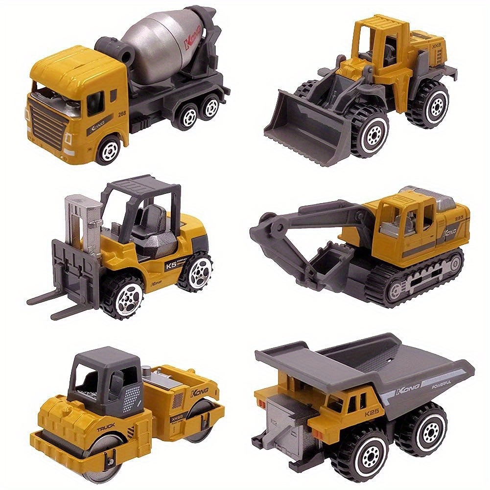 NT31236 6 Types Alloy Engineering Vehicle Model Set