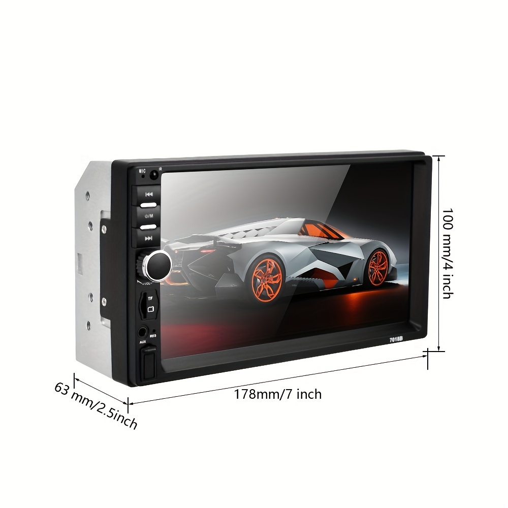 NT31256 7 in. Touch Screen 2 DIN Car Multimedia Player Audio Stereo Support