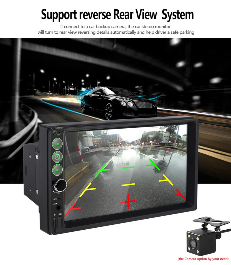 NT31263 7 in. Dual-Spindle Car Radio Player