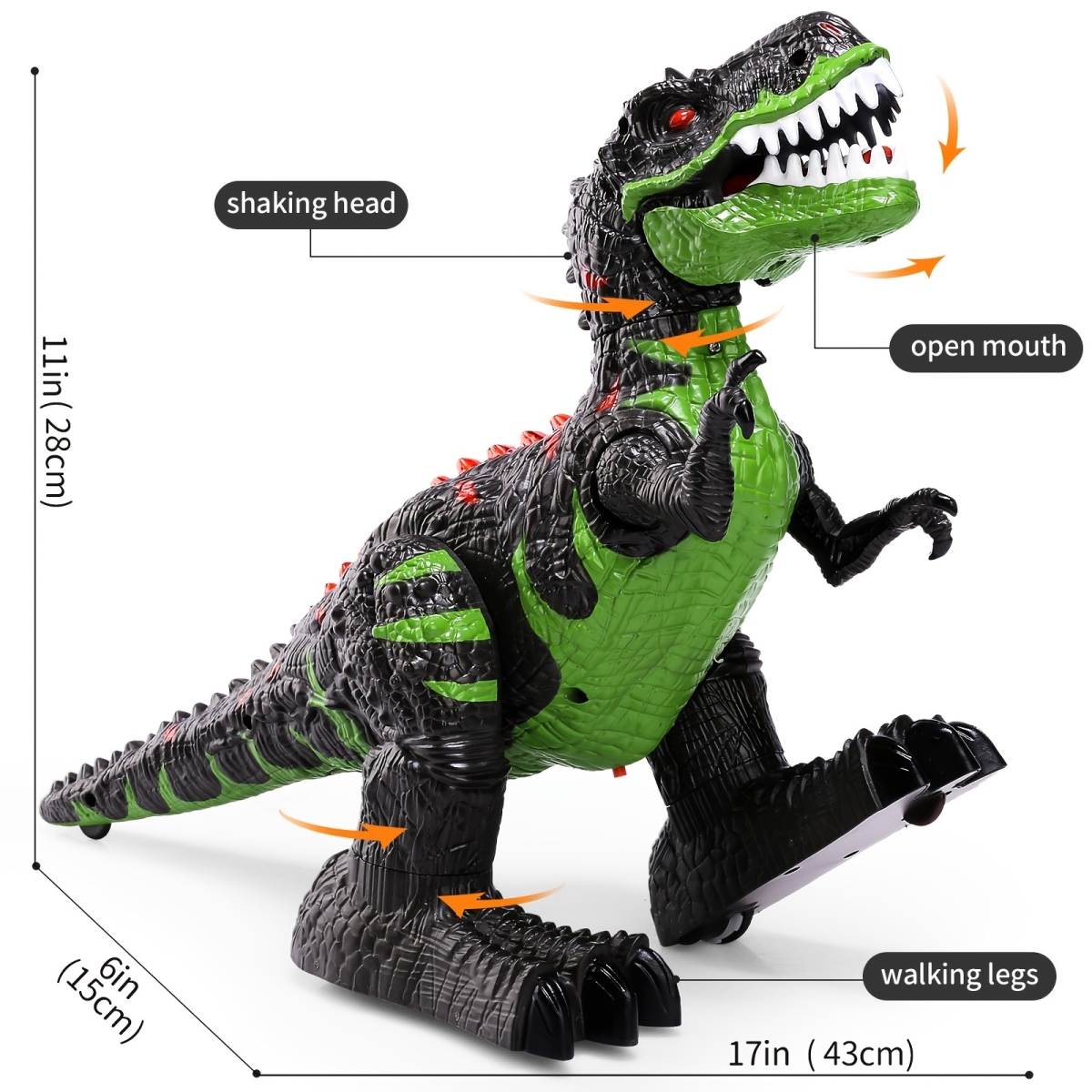 NT31268 8 Channels Remote Control Dinosaur Toys