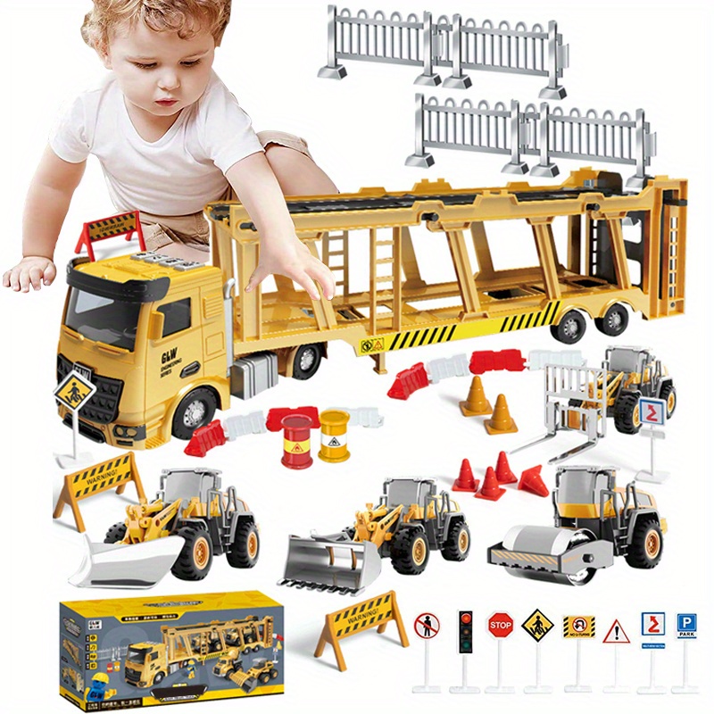 NT31331 Alloy Engineering Bulldozer Crane Construction Truck Toy