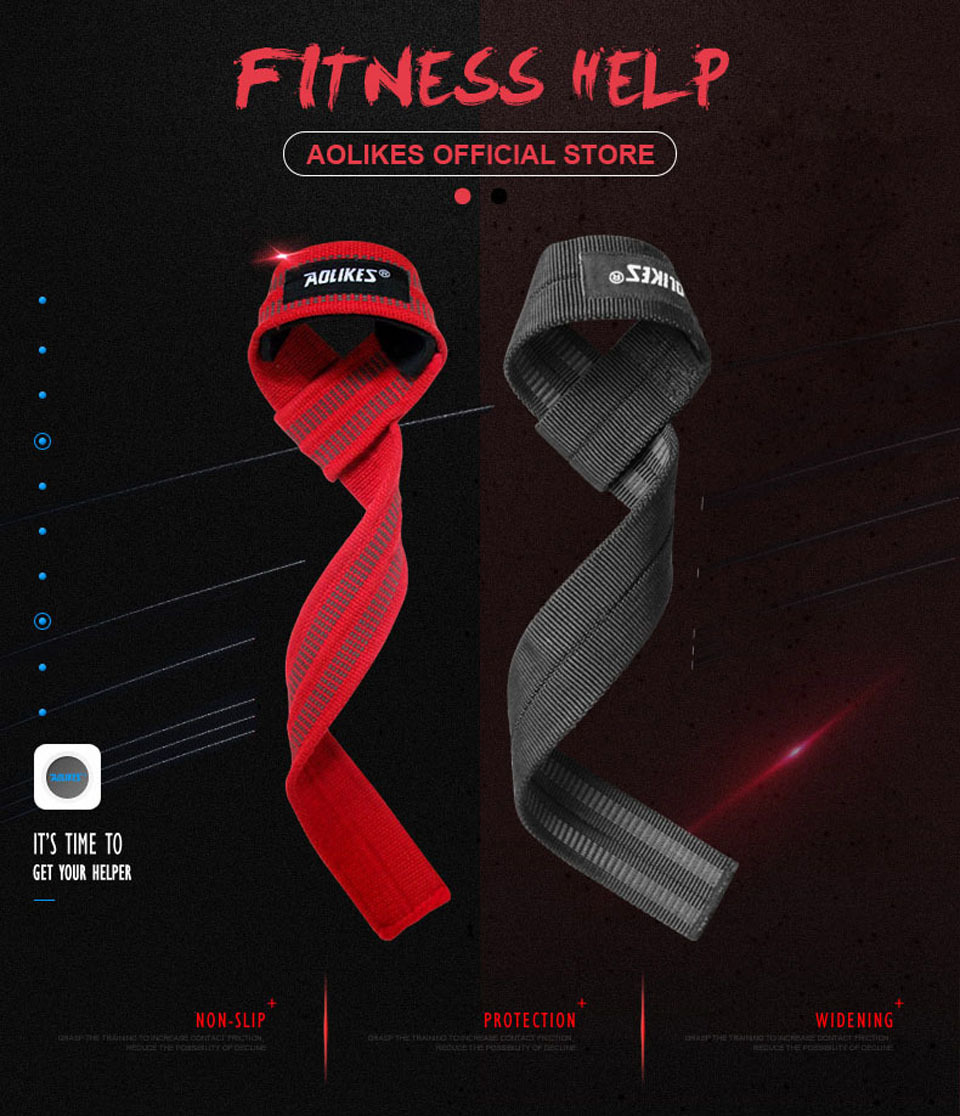 NT31361 Aolikes Lifting Wrist Straps for Weightlifting, Pack of 2