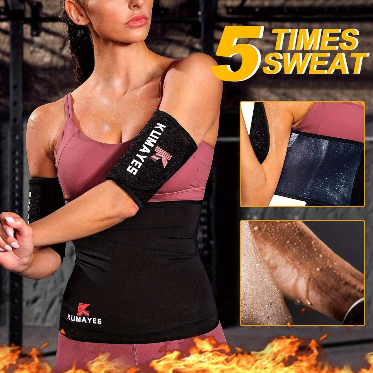 NT31363 Trimmers Sauna Sweat Arm Bands for Womens