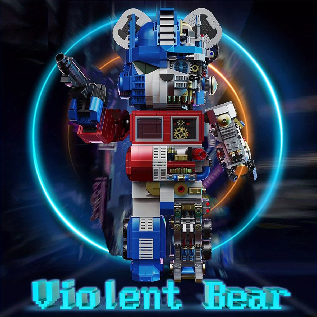NT31386 Bear Robot Building Block Toys