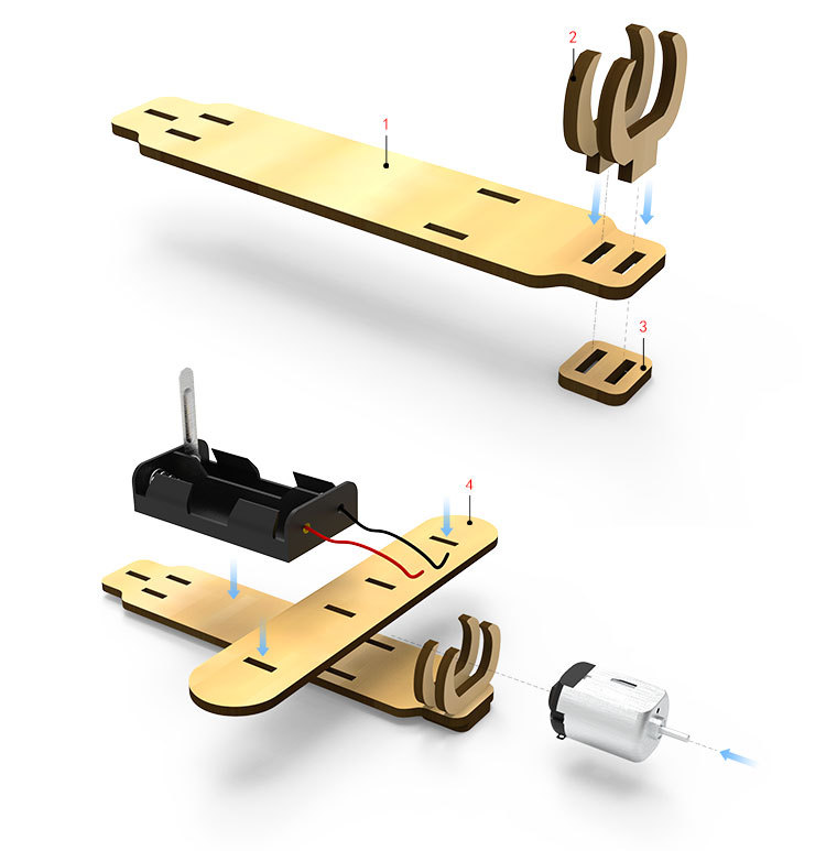 NT31395 Biwing Scooter Steam Plane Toy