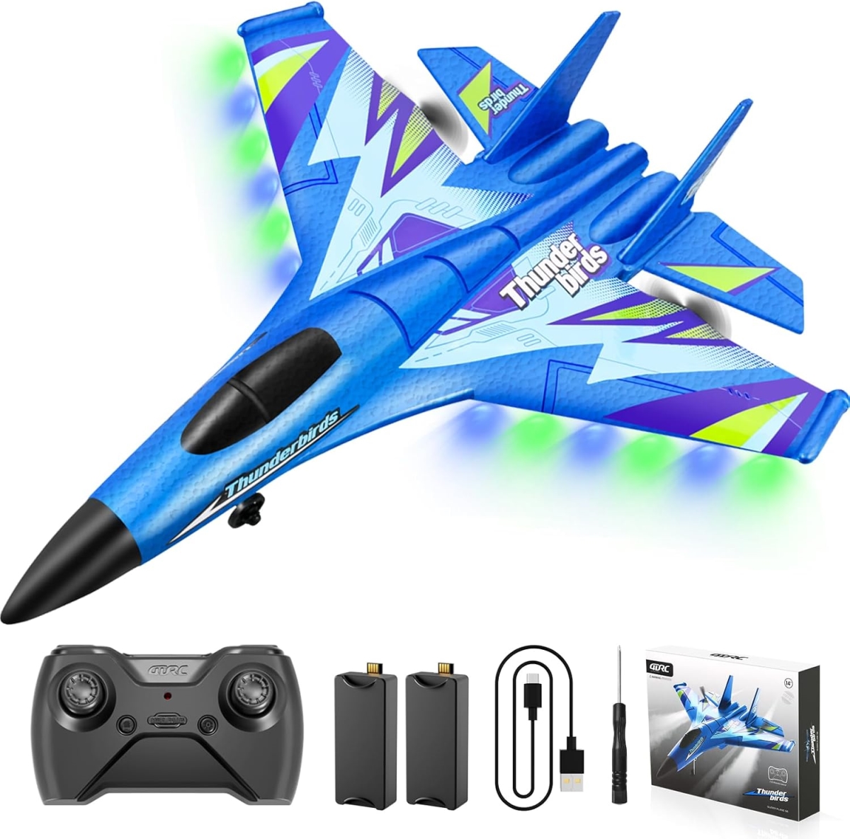 XS107118 4DRC Foam RC Plane - Beginner Friendly Remote Control Jet for Kids & Adults