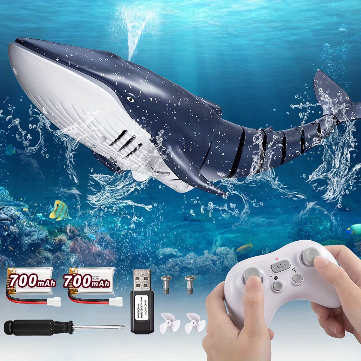 Remote Control Whale Waterproof Fish Toy