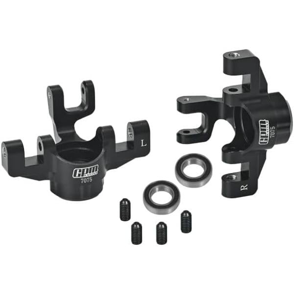 XS107282 Aluminum 7075 Front Steering Block for Arma 1-8 Scale Mojave 4x4 4S BLX Desert Truck RTR Upgrade Parts - Black