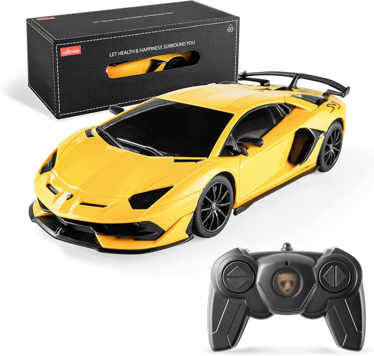 XS107284 1-24 Scale Lambo Remote Control Car - Yellow