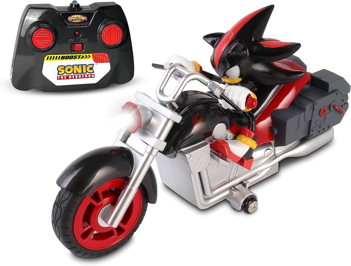 XS107191 NKOK Sonic All-Stars Racing RC Shadow Motorcycle - 2.4 GHz Full-Function with Turbo Boost