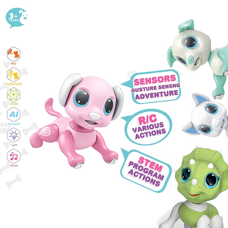 NT32568 Cyan & White Remote Control Robo Pets Puppy Toy
