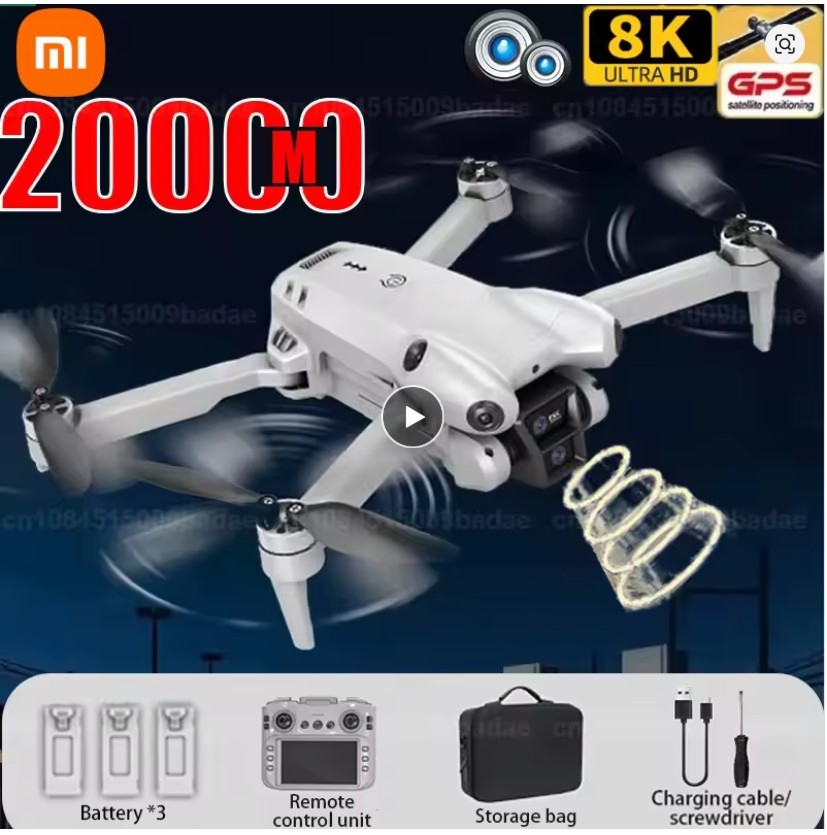 WA88716 Xiaomi S101 Drone 8K HD Professinal 5G WiFi Dual Camera 120 Wide-angle ESC UAV screen Obstacle Avoidance Quadcopter