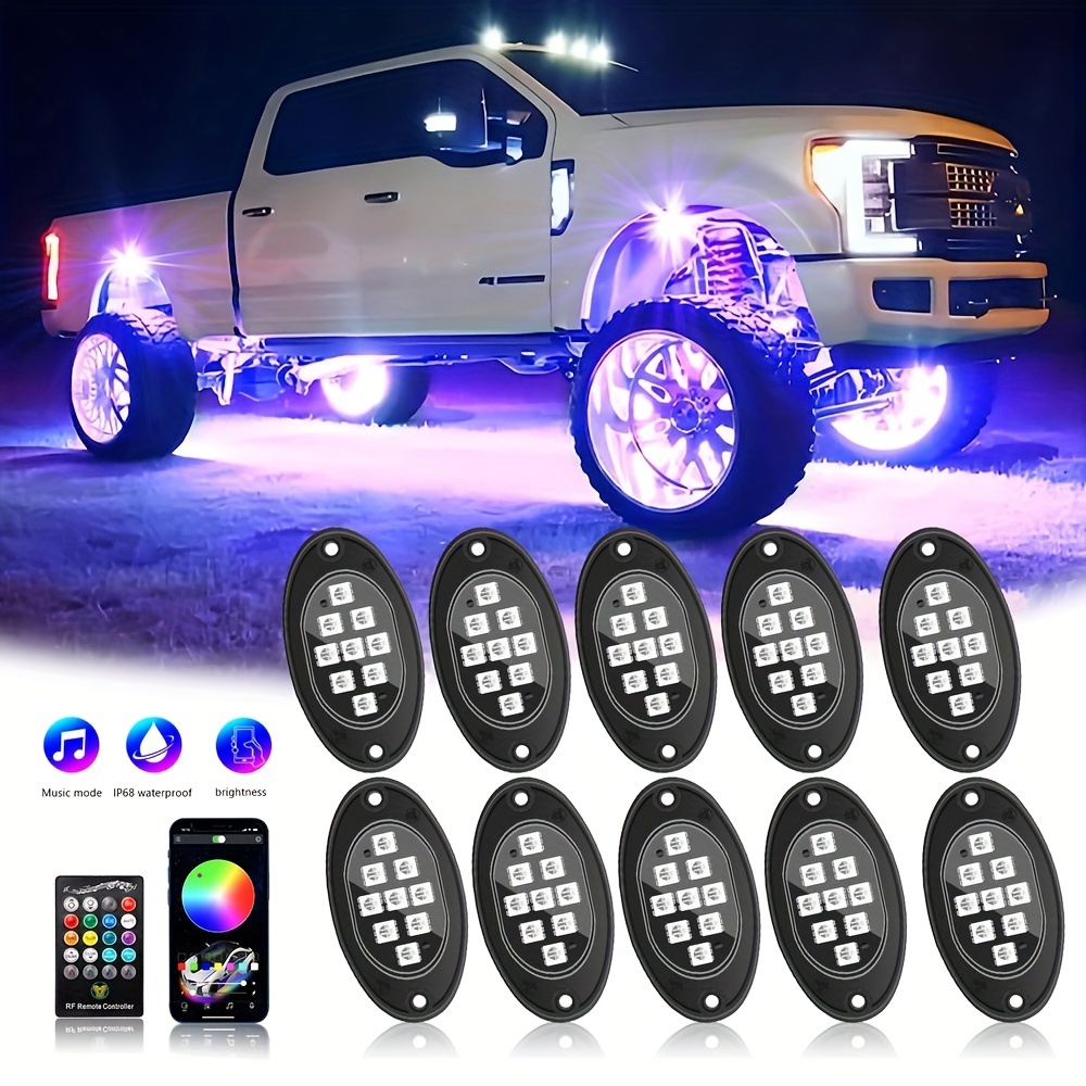 NT32578 4-6-8-10 Pods RGB LED Rock Lights for Trucks