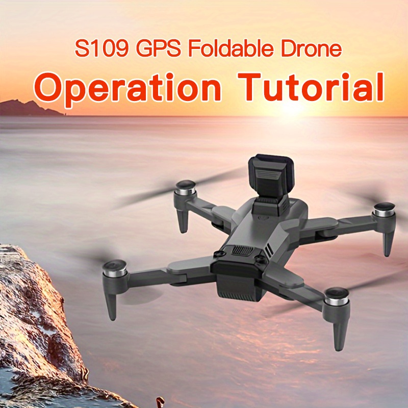 NT32585 S109 ESC Dual Camera Foldable Drone with GPS Wifi LED Screen Remote Control