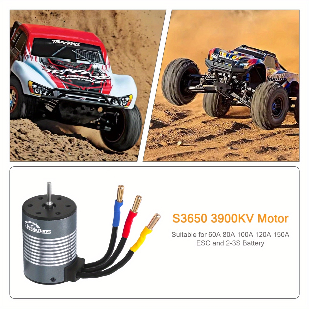 Picture of Netjett NT32595 3.17 mm S3650 3900KV Brushless Motor Shaft for RC Car Truck