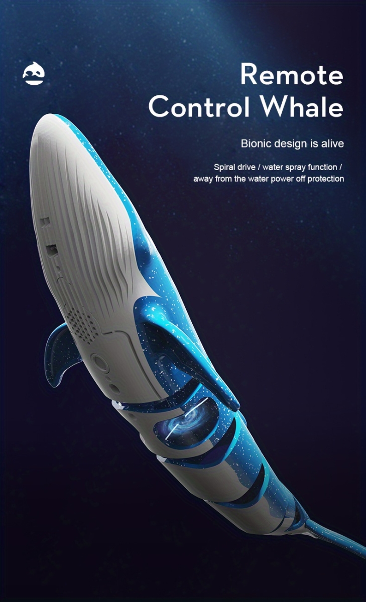NT32613 Simulated Remote Control Diving Whale Toy