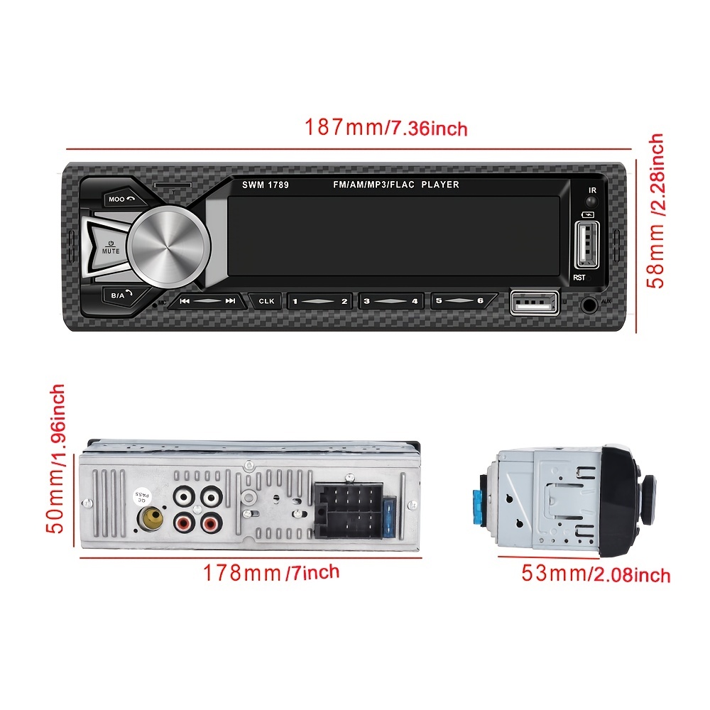 NT32640 12V Single 1 DIN Car MP3 Player