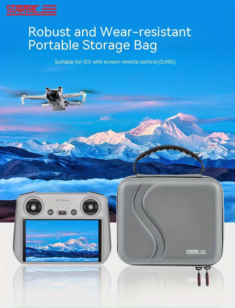 NT32682 Startrc DJI Remote Control PU Storage Bag with Screen for DJI Mini 3-Pro-YU3-Air2S