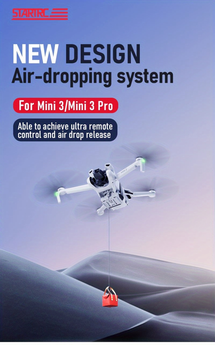 NT32713 Air Dropping System for DJI Mini 3 & Mini 3 Pro Projector, Gray