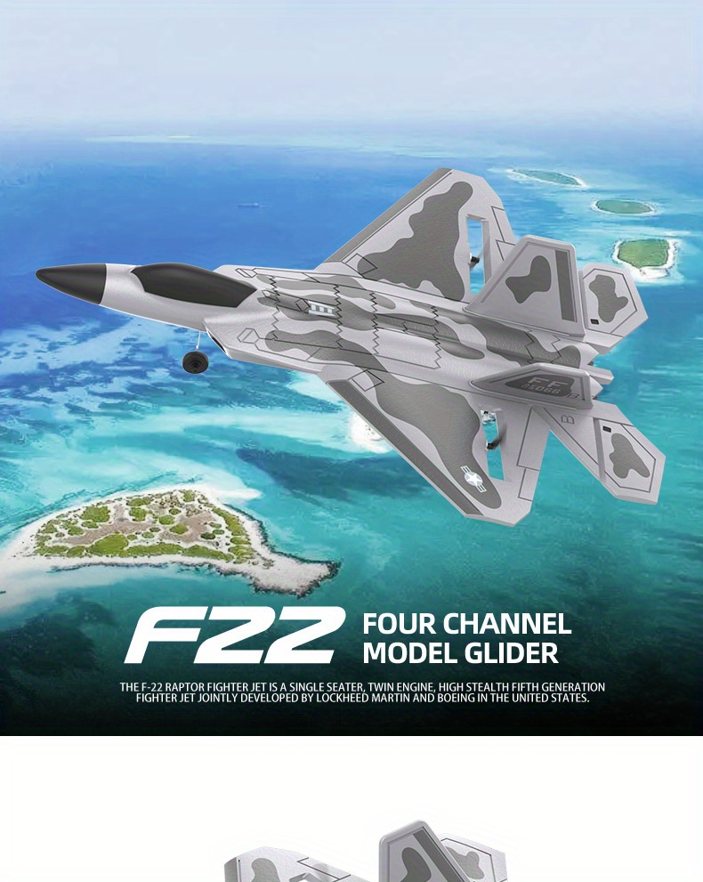 NT32718 Super Large F22 Remote Control Fighter Childrens Toy