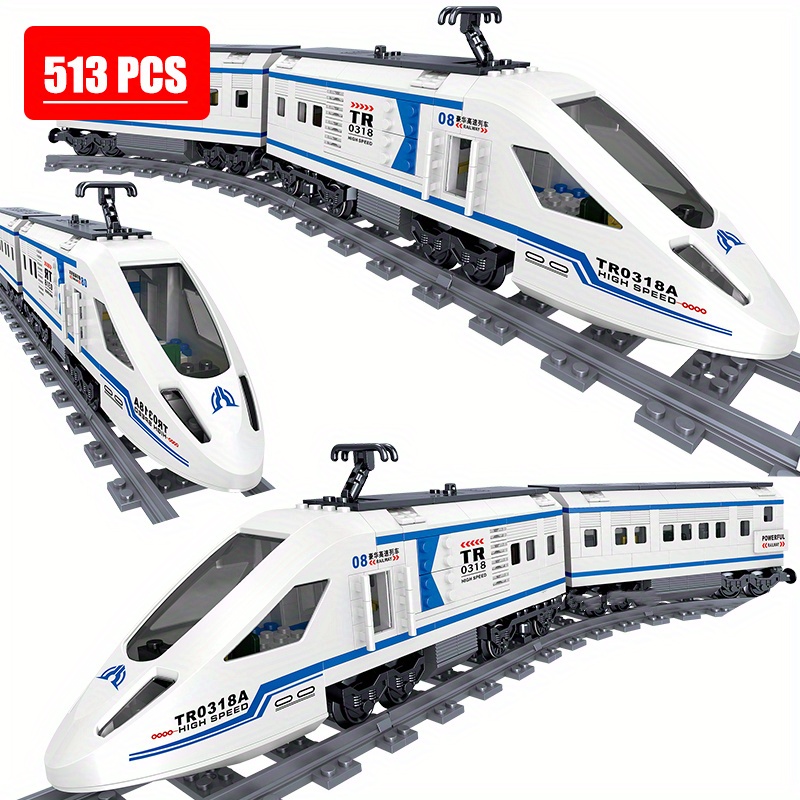 NT32746 Technical Train Maintenance Advanced Model City Rail Tracks Building Blocks Toy
