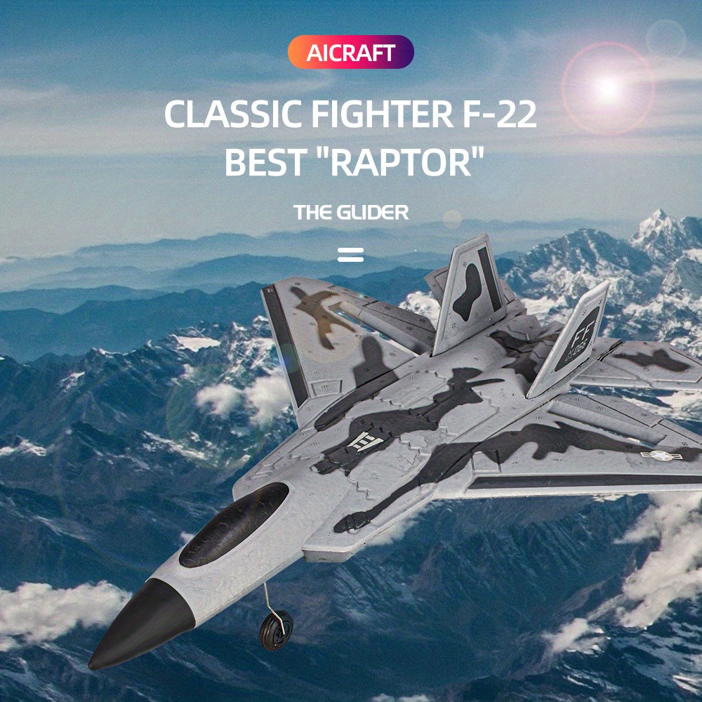 NT32767 Three Channel Remote Control Fighter F-22 Raptor Aircraft Toy