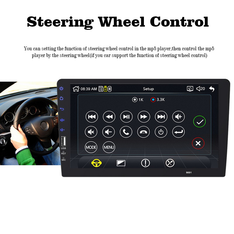 NT31454 7 in. Car Radio Single Spindle