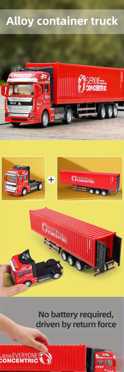 NT31481 Childrens Alloy Simulation Container Heavy Truck Toy