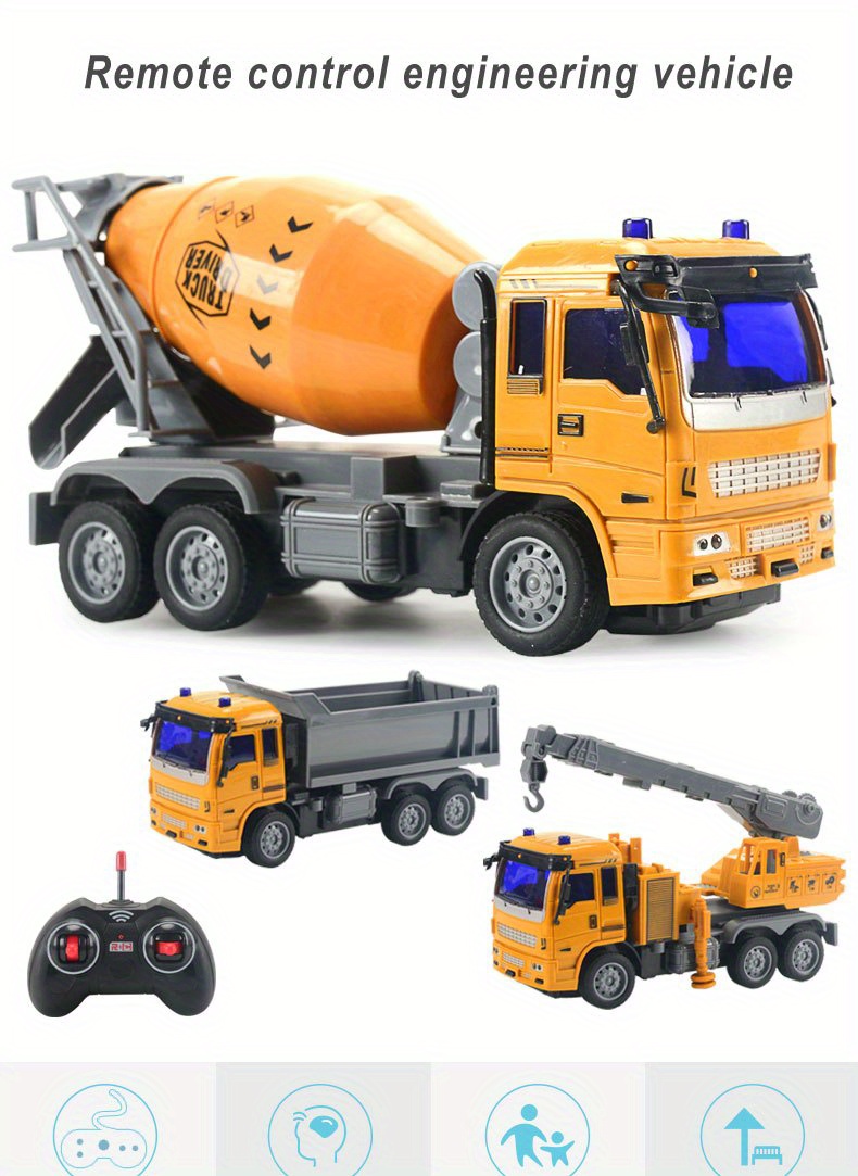 NT31510 Childrens Four-way Wireless Remote Control Engineering Vehicle Toy Set