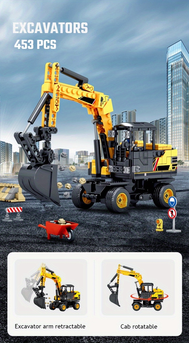 NT31588 City Engineering Construction Vehicle Model Building Block Toy