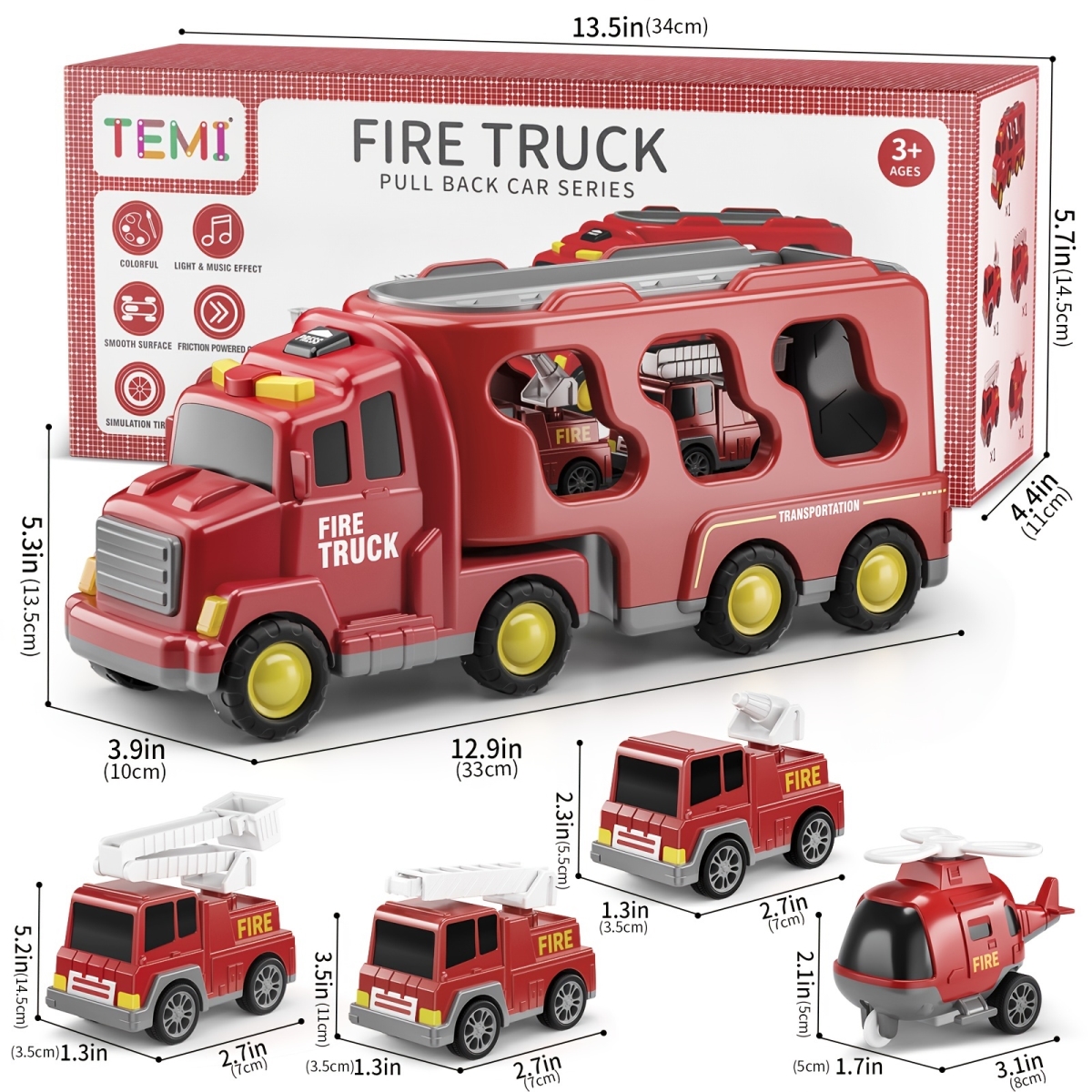 NT32779 Toddler Fire Engine Toy for Boys & Girls